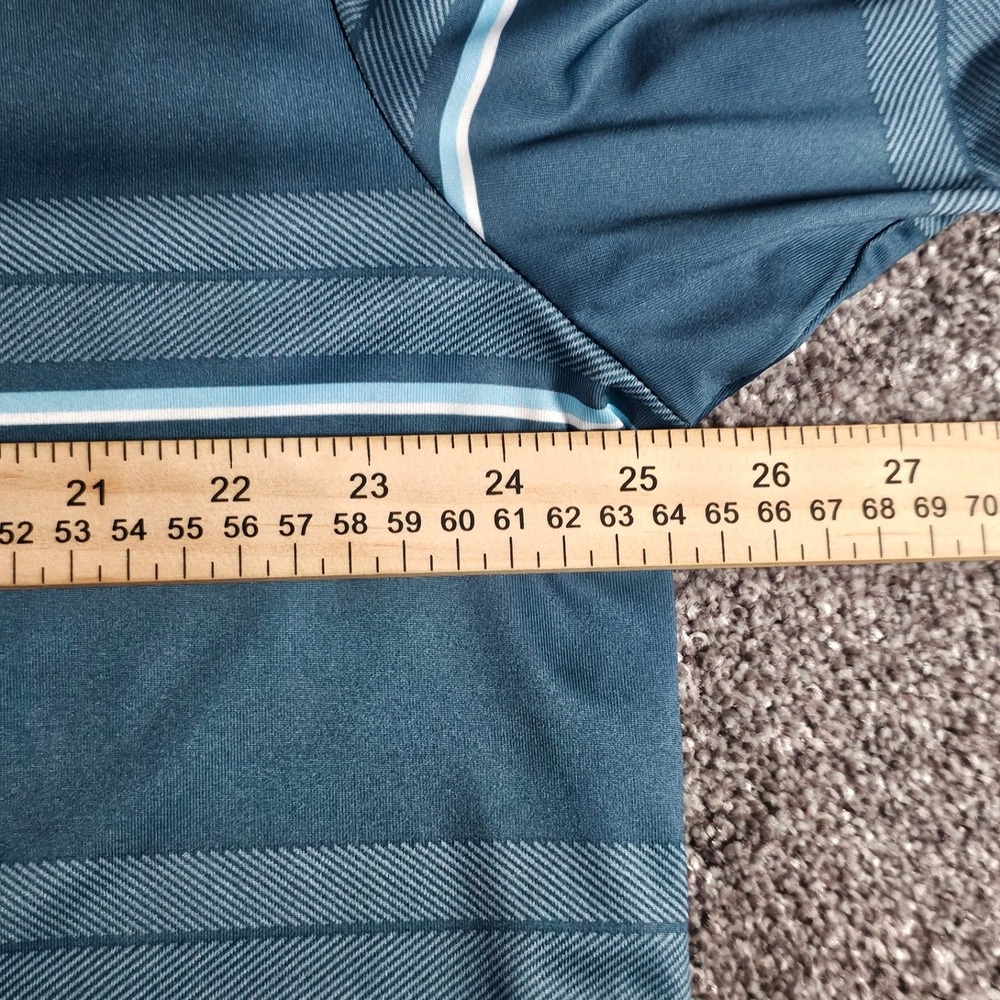 Callaway Golf Polo Mens XL Blue Striped Opti-Dri Short‎ Sleeve Performance Shirt - Picture 4 of 8
